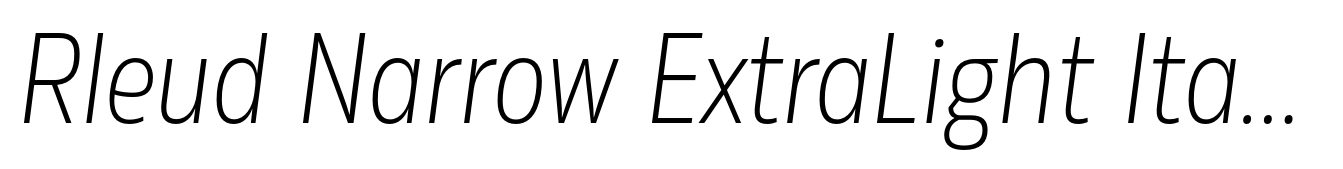 Rleud Narrow ExtraLight Italic